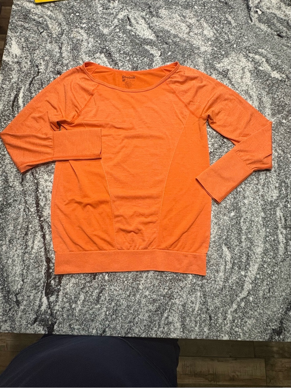 Reebok Orange Crewneck Athletic Top